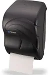 San Jamar Tear-N-Dry Oceans Paper Towel Dispenser 1.5 Inch Core Rolls with Touchless Dispensing for Bathroom, Kitchens, Restaurants, and Cafeterias, Plastic, Black Pearl