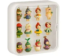 Clear Display Case For Figures, Wall-Mounted Doll Storage Box, Adjustable Display Stand Clear Acrylic Display Box With Door Dust And Moisture Proof Su