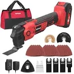 POPULO 20V Cordless Oscillating Tool Kits, 22000 OPM Variable Speed, 4.5° Oscillating Angle Multi Tool, 27 Piece Battery Powered Multi-Tool for Cutting Wood, Drywall, Nails, Scraping, and Sanding