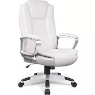 PUKAMI Home Office Desk Chair,400LBS Big and Tall Managerial Executive Chair,High Back Computer Chair with Cushions Armrest,Height Adjustable PU Leather Ergonomic Chair with Lumbar Support(Light Grey)