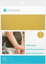 Silhouette 8.5&apos;&apos;X11&apos;&apos; Temporary Tattoo Paper 2 Pkg Gold