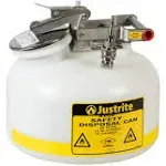 Justrite® 2 Gallon White Centura™ Polyethylene Safety Disposal Can