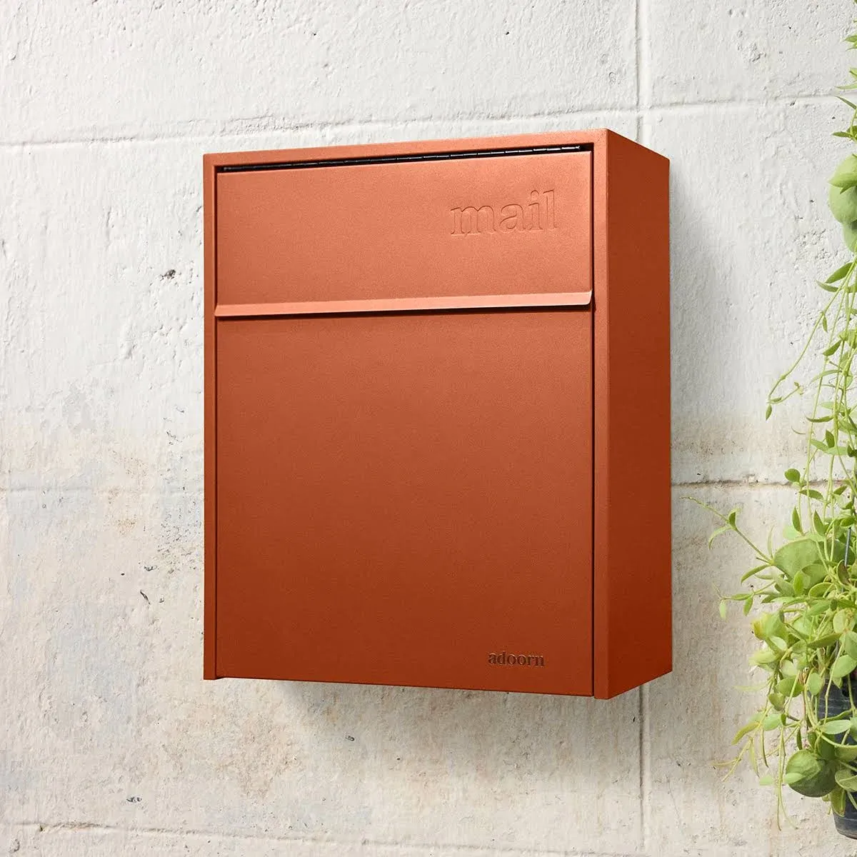 Adoorn Large Capacity Wall Mount Mailbox Modern Lockable Weatherproof