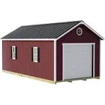 Sierra 12 ft. x 16 ft. Wood Garage Kit with Sturdy Built Floor