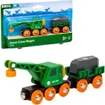  World 33698 - Clever Crane Wagon Set - Accesorio De Tren De Juguete De Mader...