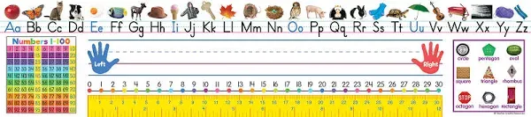 Teacher Created Resources Colorful Traditional Printing Jumbo Name Plates (TCR4777), 4" x 18"