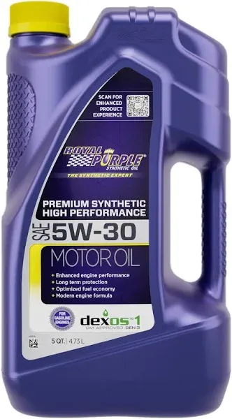 51530 API-Licensed SAE 5W-30 High Performance Synthetic Motor Oil - 5 qt. Mod...