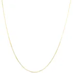 14K Yellow Gold Adjustable Octagonal Snake Chain Necklace, 0.85mm, 22"