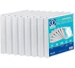 Samsill Econo Bnd 1" View White 8pk