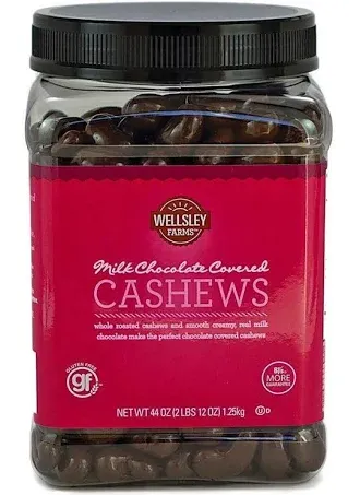 🔥 Wellsley Farms Milk Chocolate Covered Cashews, 44 oz.almonds