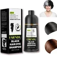 FARNDU Hair dye Shampoo for Women & Men Gray Hair Coverage and Herbal Ingredients 3 In 1 Hair Color Shampoo