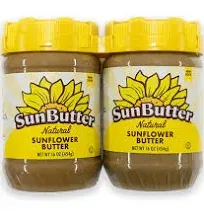 Moofin Organic Sunflower Butter, 16 oz. - Roasted Seed Spread, Bundled with Golden SS Spoon - No Sugar, Can be Added for Sandwiches, Baking and Snacks [Pack of 2]