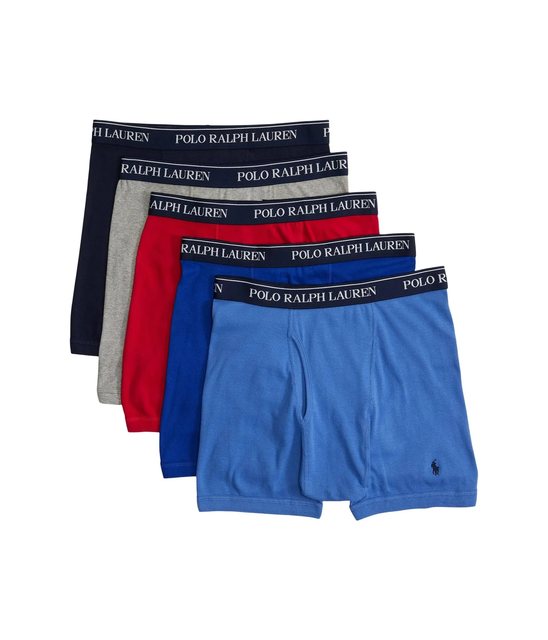 Polo Ralph Lauren Classic Cotton Assorted Boxer Briefs 5-Pack - M