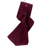 Port Authority TW50 Grommeted Tri-Fold Golf Towel - Maroon