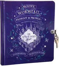 Harry Potter Marauder's Map Diary for Kids - Lock & Key Journal Notebook with 216 Lined Pages - Officially Licensed - Gift for Girls and Boys 6+