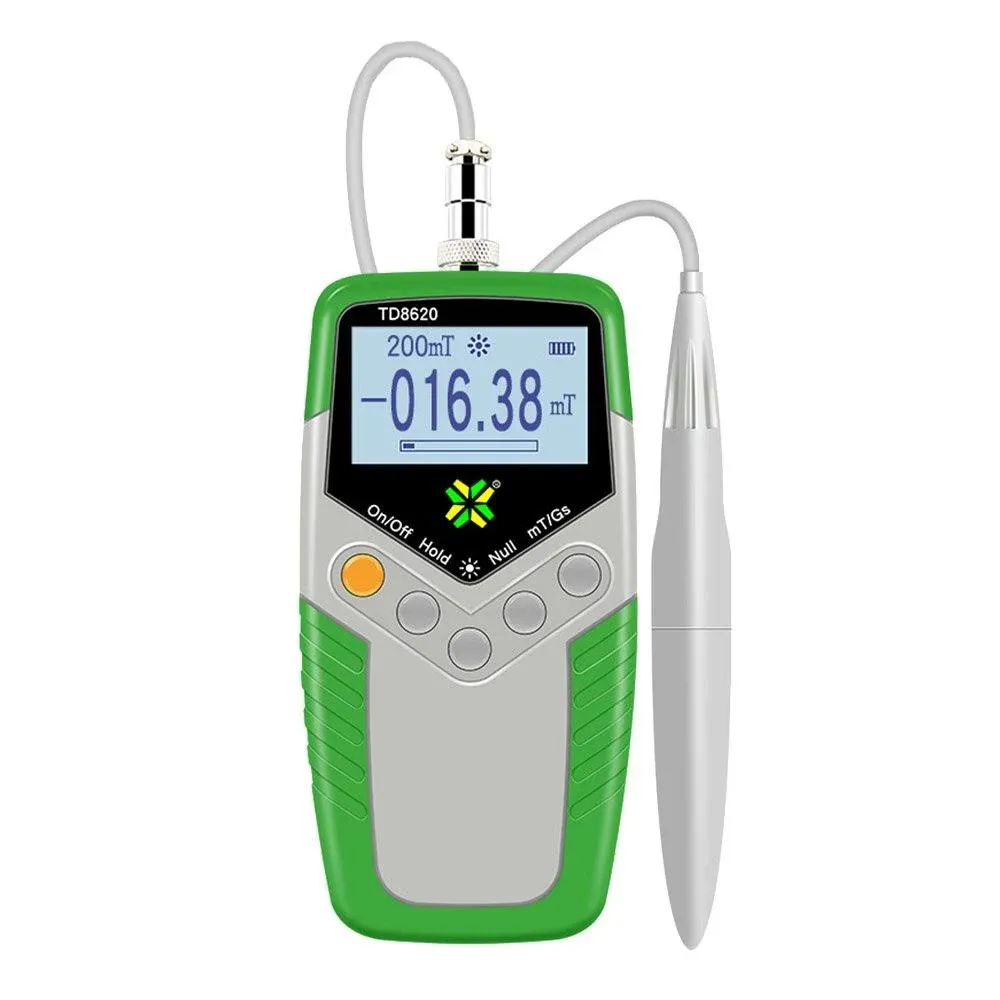 Handheld Digital Tesla Gauss Meter High Precision Gaussmeter Fluxmeter w/ Probe