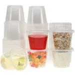 Freshware Portion Cups, 5.5 oz - 100 sets, Clear