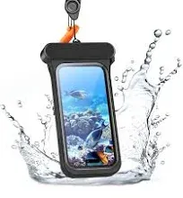 ESR Waterproof Phone Pouch for iPhone 15/14 / 13, Underwater Touch Sensitivity, IPX8 Floating Waterproof Cellphone Case with Lanyard, Dry Bag for Snorkeling, Black