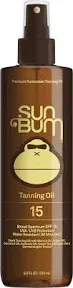 Sun Bun Premium Sunscreen Tanning Oil SPF 15 (8.5fl.oz/250m<wbr/>l) No Cap, As Seen