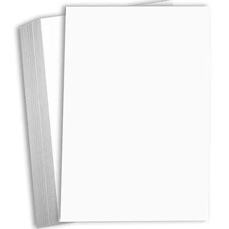 White Cardstock Printer Paper By Hamilco (50-Pack)- 8.5 x 11” Thick Card Stoc...