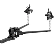 CURT 17302 Long Trunnion Bar Weight Distribution Hitch, Up to 10K, 2-Inch Shank , Black