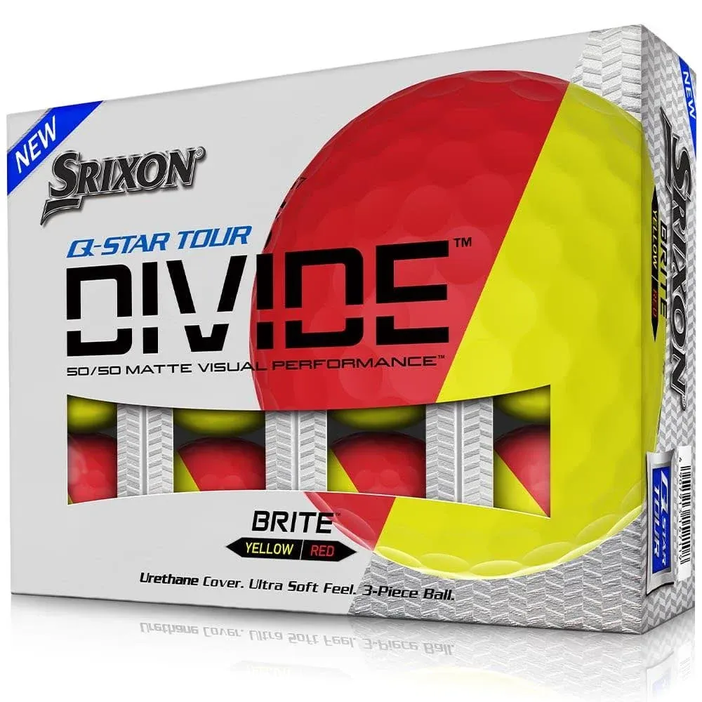 Srixon Q-Star Tour Divide Golf Balls - Yellow/Blue