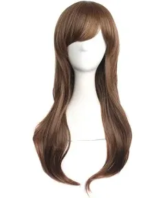 MapofBeauty 28" 70cm Long Curly Hair Ends Costume Cosplay Wig (Gray Green)