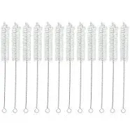 Eisco 12PK Bristle Cleaning Brushes, 9" - Fan Shaped Ends - 0.75" Diameter CH0204GPK12