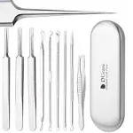 DUcare Blackhead Remover Tools 9 Pcs Pimple Popper Tool Kit with Metal Case for Pimples