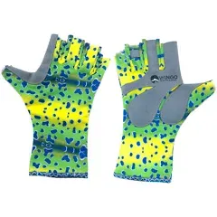 Wingo Outdoors - Casting Fishing Gloves - One Size - Mahi Mahi - NEW      (FG-6)