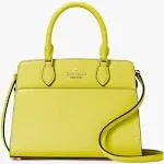 Kate Spade Madison Saffiano Leather Small Satchel, Lime Slice