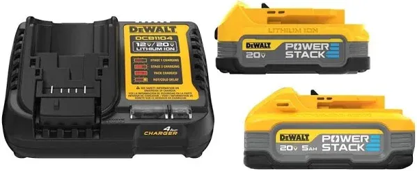 DEWALT DCBP315-2C 20V MAX POWERSTACK Lithium-Ion Batteries and Charger Kit