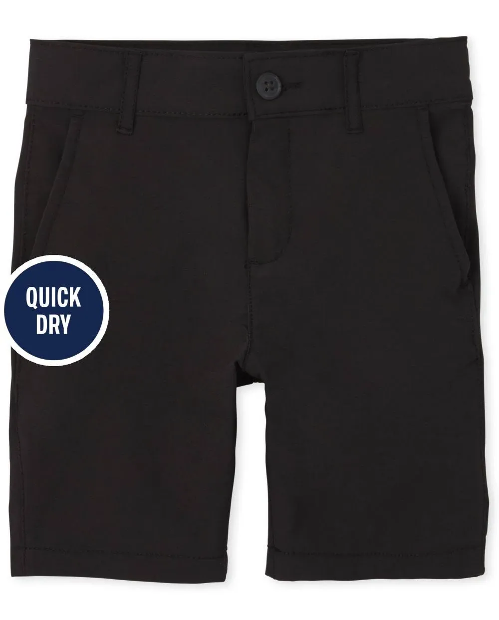 New PLACE Boys shorts black Stretch Adjustable Zip Size 14