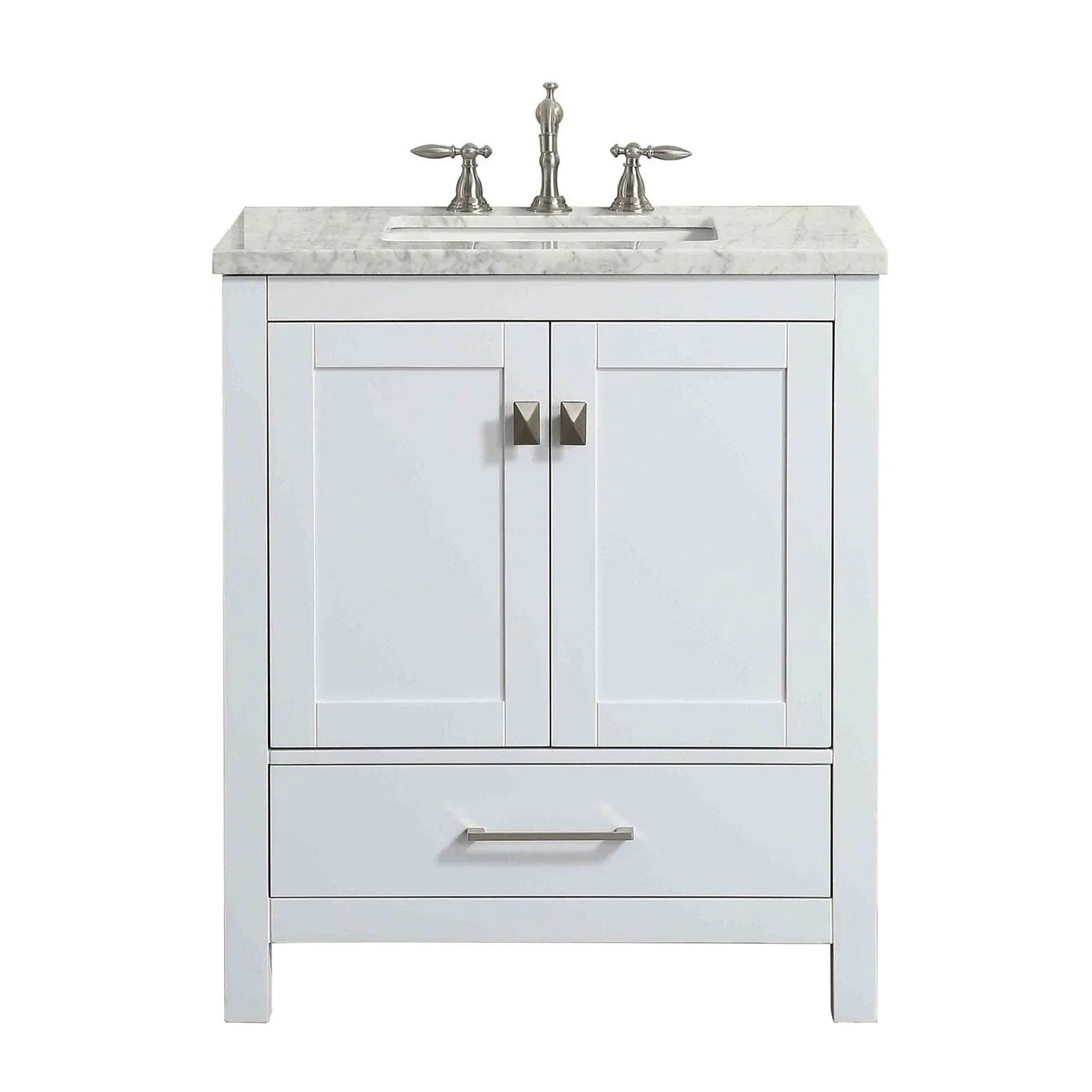 Eviva Aberdeen 30" Transitional White Bathroom Vanity