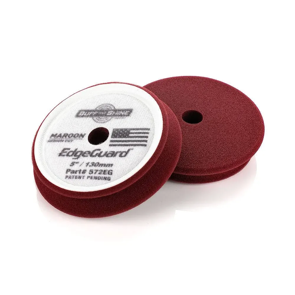 Buff and Shine EdgeGuard Maroon Medium Cut Foam Pad 2 Pack - 5"