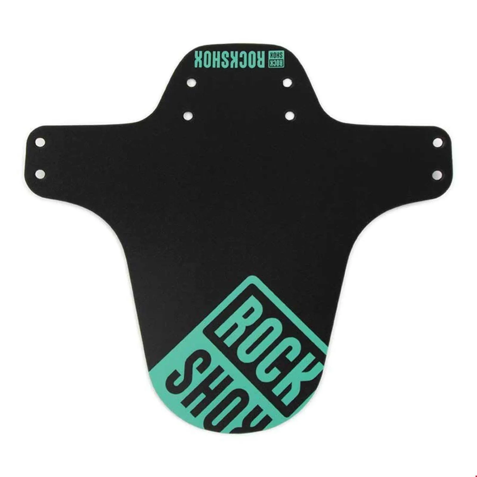 MTB Fork Fenders - RockShox MTB Fender Black with Seafoam Green Print - Clip-On