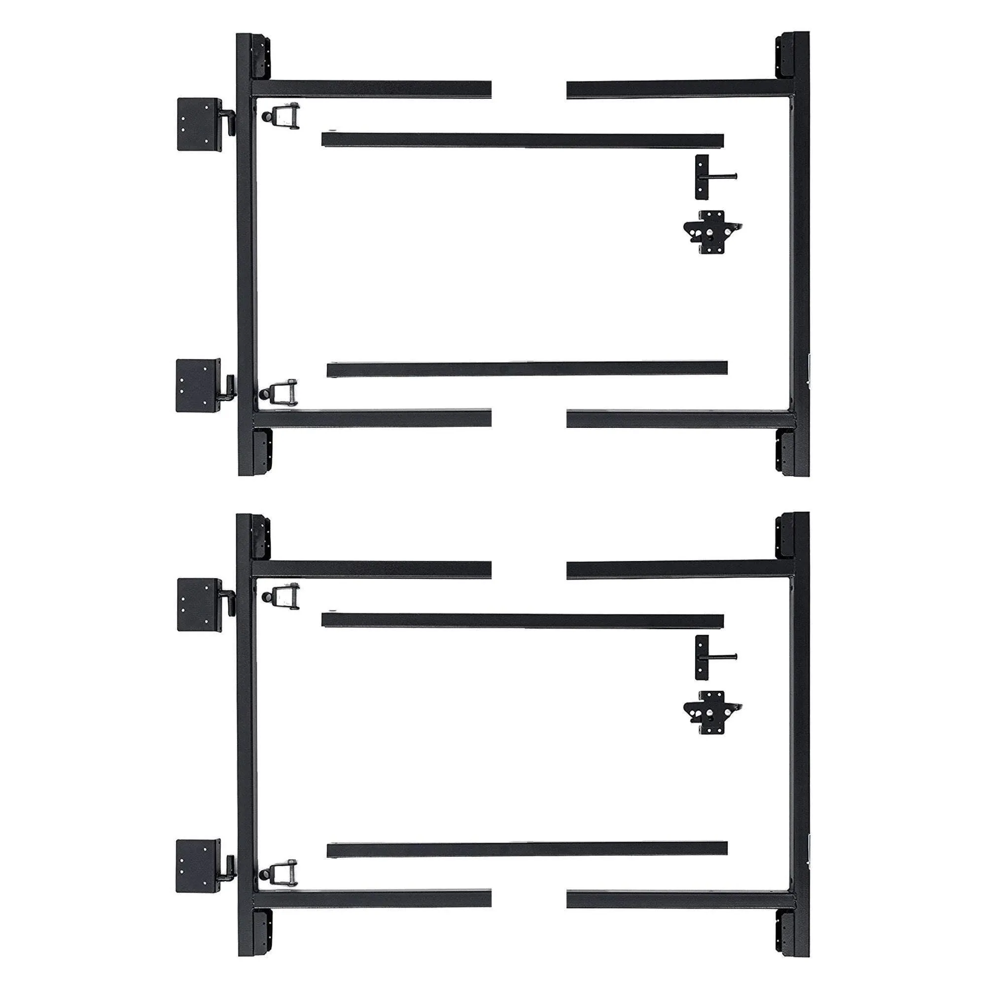 Adjust A Gate Steel Frame Gate Adjustable Building Kit for Doorway and Driveway, 36 to 60 Inches Wide and 4 Inches High, 2 Pack