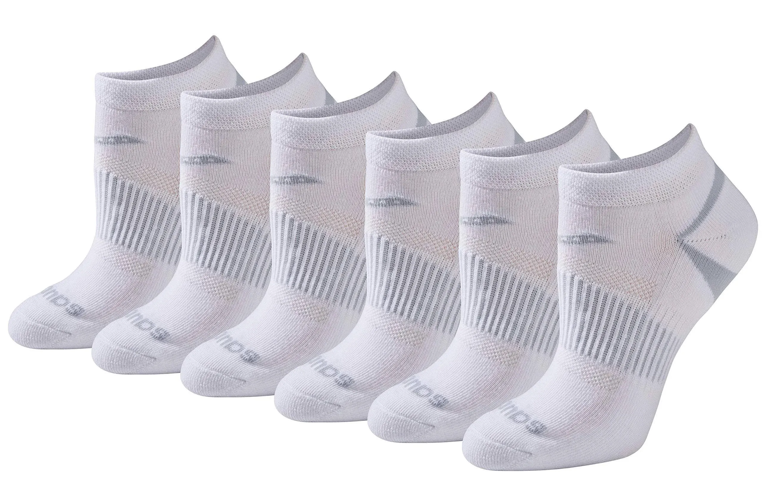 Saucony Women's RunDry Performance Selective Cushion Socks, Available in S-L (6, 12 Pairs )