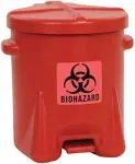 Eagle Mfg 943BIO Biohazard Step On Waste Container, 6 gal.