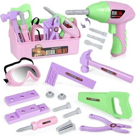 Kids Tool Set for Toddlers Girls Kids Aged 3+