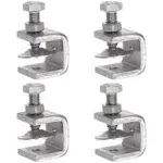 4pcs Stainless Steel C-Clamp Wide Jaw Opening for Woodworking Welding Building