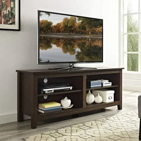 Walker Edison Wren Classic 4 Cubby TV Stand for TVs up to 65 Inches NB30