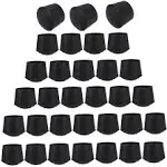 32 PCS 7/8 inch Round Chair Leg Tips Caps, CBTONE Anti-Slip Black Rubber Table Feet Covers Chair Leg Protectors