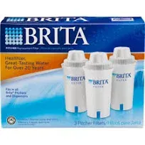 5 Brita 636011 Standard Replacement Water Filters for Pitchers and Dispensers