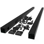 Barrette Outdoor Living 73050639 3 Rail Adjustable Gate Kit Aluminum Fence, Black