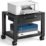 HUANUO Printer Stand with Cable Management and Storage Drawer, Printer Table wit