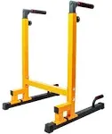 BalanceFrom Multi-function Home Gym Exercise Dip Stand, 500lb Capacity, Yellow