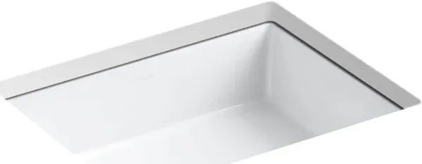 KOHLER Undermount Bathroom Sink 19.8&#034;x15.625&#034; Rectangular Vitreous China Biscuit