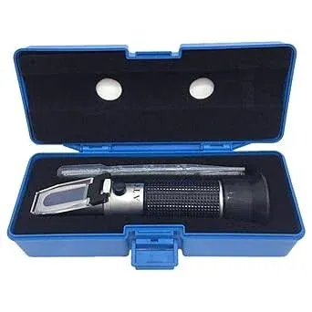 Brix Refractometer with ATC, Dual Scale - Specific Gravity &amp; Brix, Hydrometer...