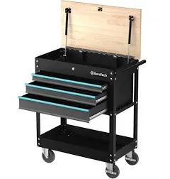 DURATECH 30-1/2 Inch 3-Drawer Rolling Tool Cart, Heavy Duty Utility Industrial S